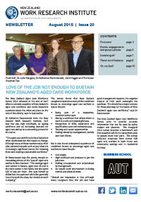 Cover of Newsletter August 2015