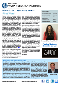 Cover of Newsletter April 2016